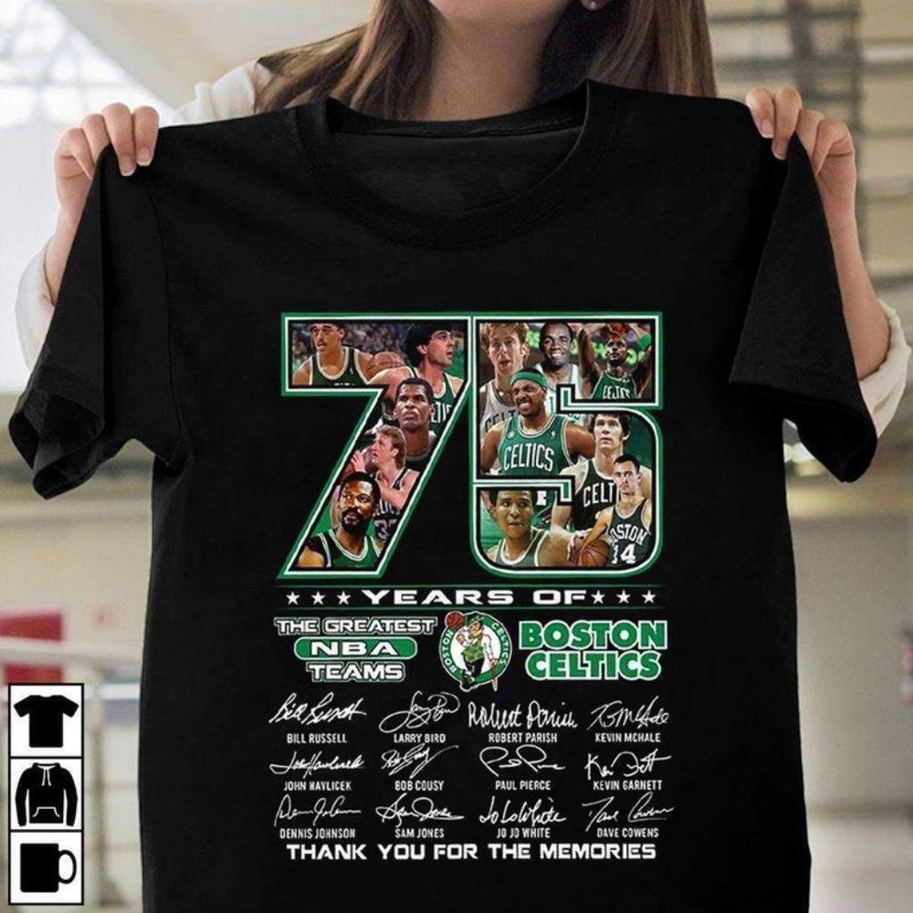 Boston Celtics 75 Years Shirt Unisex Tee Retro Shirt